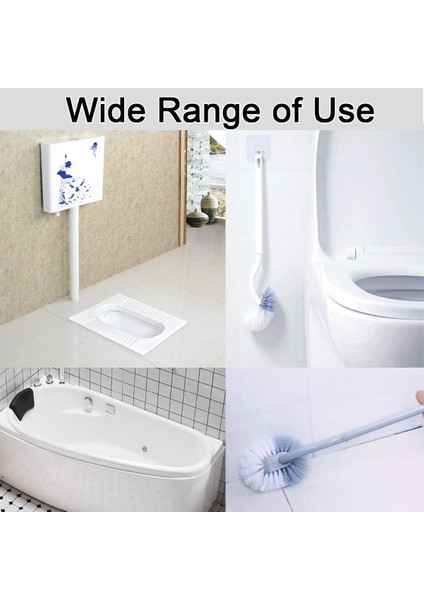 Tuvalet Fırçası ve Tutucu, Plastik Uzun Saplı Banyo ve Tuvalet Fırçası, Katı Kıl Tuvalet Fırçası, Tuvalet Ev Için, Derin Temizlik (Yurt Dışından) indirimleri