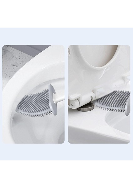 Flex Silikon Tuvalet Fırçası, Tutuculu, Kaymaz Plastik Saplı Derin Temizlik Tuvalet Fırçası, Tuvalet Köşesini Temizlemek Için Katlanabilir Kase Başlığı (Yurt Dışından) fırsatları