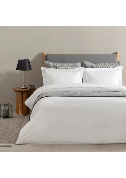 Lindi Nevresim Seti Ekstra King Size 260X230 cm Beyaz