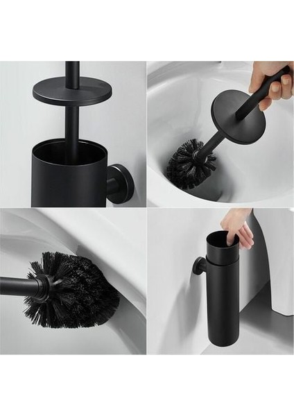 Auralum Siyah Tuvalet Fırçası, Paslanmaz Çelik Sürücüde Banyo Için Duvara Monte Tuvalet Fırçası Tutacağı (Yurt Dışından) fırsatları
