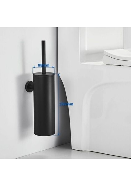 Auralum Siyah Tuvalet Fırçası, Paslanmaz Çelik Sürücüde Banyo Için Duvara Monte Tuvalet Fırçası Tutacağı (Yurt Dışından) indirimleri