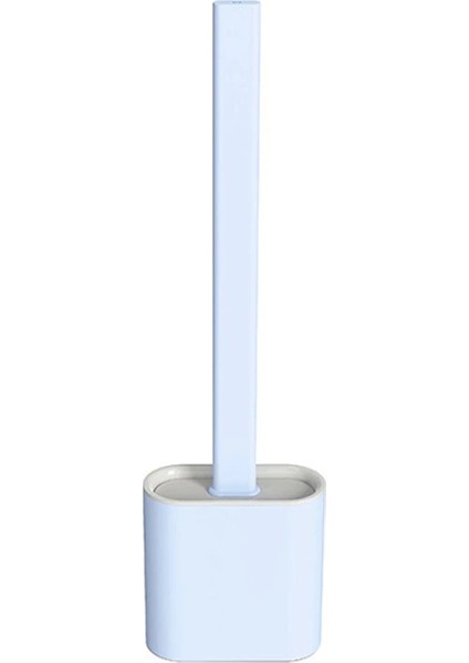 Silikon Tuvalet Fırçası ve Tuvalet Tutucusu - Yumuşak Kürklü ve Kaymaz Plastik Saplı (Yurt Dışından)