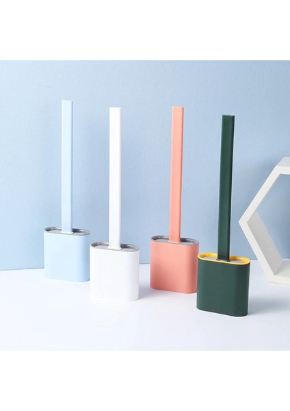 Silikon Tuvalet Fırçası ve Tuvalet Tutucusu - Yumuşak Kürklü ve Kaymaz Plastik Saplı (Yurt Dışından) fırsatları