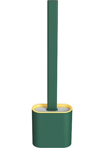 Silikon Tuvalet Fırçası ve Tuvalet Tutucusu - Yumuşak Kürklü ve Kaymaz Plastik Saplı (Yurt Dışından)