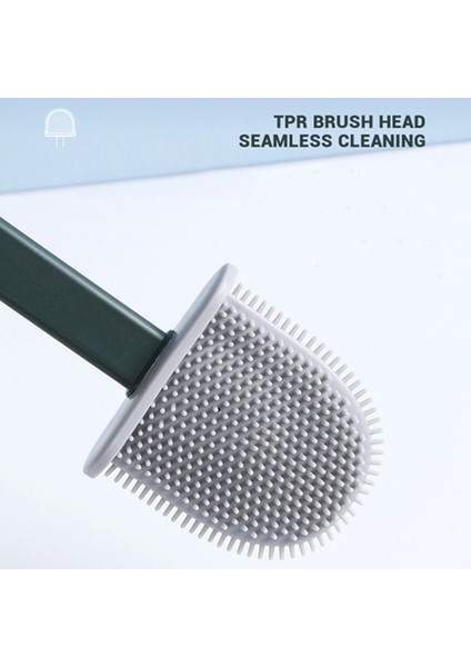 Silikon Tuvalet Fırçası ve Tuvalet Tutucusu - Yumuşak Kürklü ve Kaymaz Plastik Saplı (Yurt Dışından) modelleri