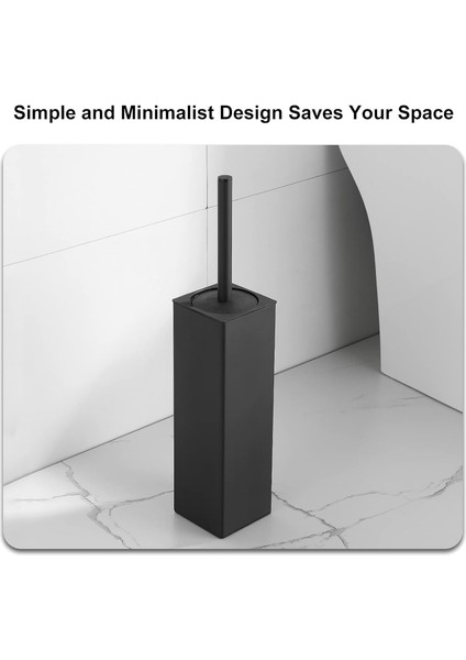 Siyah Tuvalet Fırçası ve Büyü Silikon Tuvalet Fırçası, Banyo Için 2 Fırça Başlığıyla, Kare (Yurt Dışından) modelleri