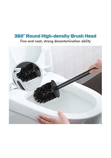 (SIYAH)304 Paslanmaz Çelik Kare Duvara Monte Tuvalet Fırçalığı, 1 Fırça Başlıklı (Yurt Dışından) fırsatları