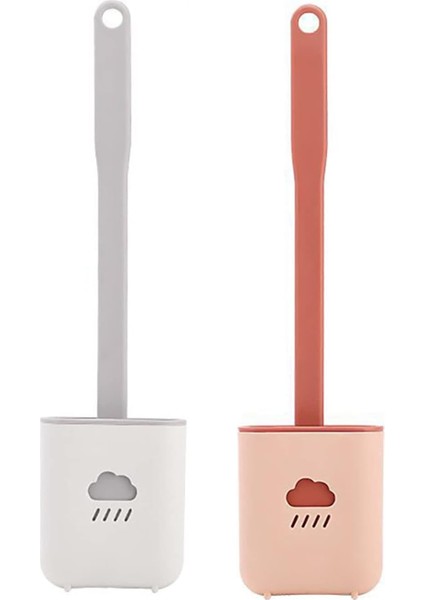 2'li Tuvalet Fırçası Seti, Tuvalet Fırçası ve Tutacağı, Hızlı Kuruyan Silikon Tuvalet Fırçası, Askılı Silikon Tuvalet Fırçası Seti (Gri + Pembe) (Yurt Dışından) fiyatları