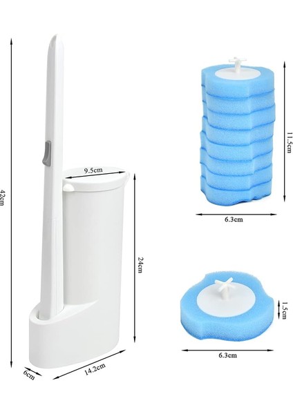 3'ü 1 Arada Tuvalet Fırçası, 24 Yedek Tuvalet Fırçası Başlığı + Tuvalet Fırçası + Taban, Tuvalet, Banyo, Wc Için 360 Derece Çok Fonksiyonlu Temizleme Tuvalet Fırçası (Yurt Dışından) fiyatları