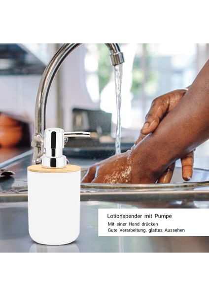 Banyo Için Bambu ve Ahşap Banyo Aksesuarları Seti, Tuvalet Fırçası, Sabunluk, Diş Fırçalığı, Sabun Tumbler, Çöp Kovası 6 Adet (Yurt Dışından) indirimleri