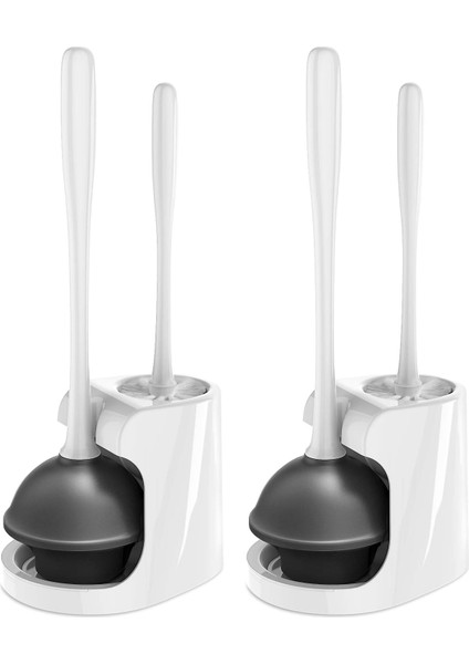 Banyo Temizliği Için Tuvalet Pistonu ve Kase Fırçası, Siyah Beyaz, Tuvalet Tıkanıklığını Açma Temizleme Aracı (Yurt Dışından)