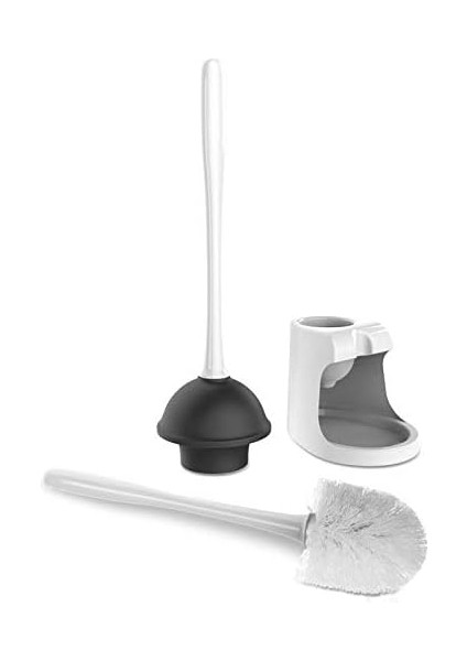 Banyo Temizliği Için Tuvalet Pistonu ve Kase Fırçası, Siyah Beyaz, Tuvalet Tıkanıklığını Açma Temizleme Aracı (Yurt Dışından) fiyatları