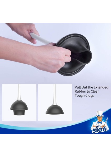 Banyo Temizliği Için Tuvalet Pistonu ve Kase Fırçası, Siyah Beyaz, Tuvalet Tıkanıklığını Açma Temizleme Aracı (Yurt Dışından) fırsatları