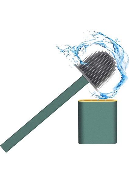 Tuvalet Fırçası 2 Parça Tuvalet Fırçası Silikon Tuvalet Fırçası Duvara Monte Tuvalet Fırçası Banyo Için Hızlı Kuruyan Tutucu ile Silikon Kapak (Yurt Dışından)