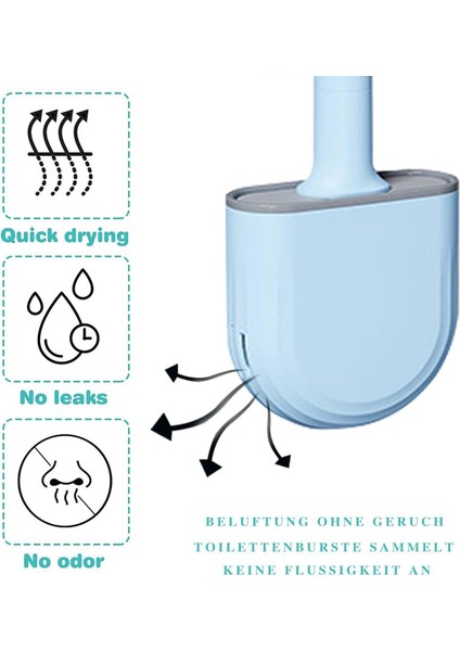 Tuvalet Fırçası, Hızlı Kuruyan Tuvalet Fırçası, 2 Adet Silikon Tuvalet Fırçası ve Tutucular, Su Filtresi Tabanlı, Köşeler ve Tuvaletler Arasındaki Küçük Boşluklar Için (Yurt Dışından) fiyatları