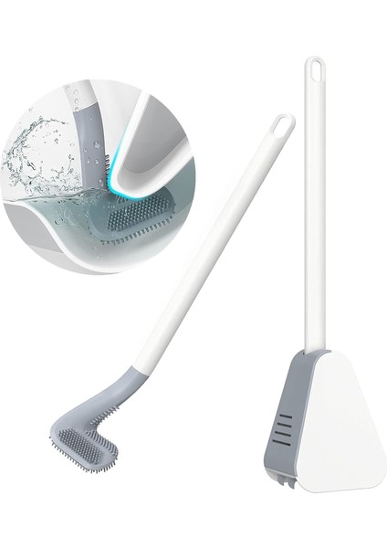 Tuvalet Fırçası Golf Tuvalet Fırçası Tutucu Seti, Temizleme Fırçası Uzun Saplı Tuvalet Temizleme Fırçası Banyo Için Duvara Monte Sondaj Yok Hızlı Kuruyan (Yurt Dışından)