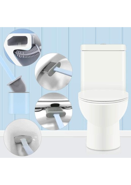 Tuvalet Fırçası, Tuvalet Fırçası, Silikon Tuvalet Fırçası, Asma Fırçası, Tuvalet Fırçası, Uzun, Su Filtresi Tabanlı Hijyenik Tutuculu ve Çabuk Kuruyan (Mavi) (Yurt Dışından) fiyatları