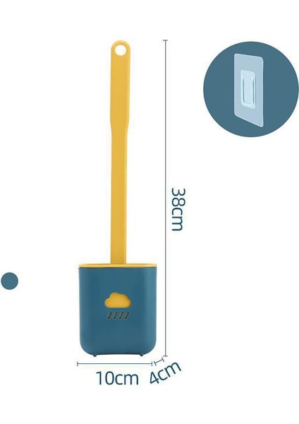 Tuvalet Fırçası Wc Silikon Tuvalet Fırçası ve Duvara Monte/dikey Banyo Için Su Filtresi Tabanlı Tutucu (Mavi) (Yurt Dışından) modelleri