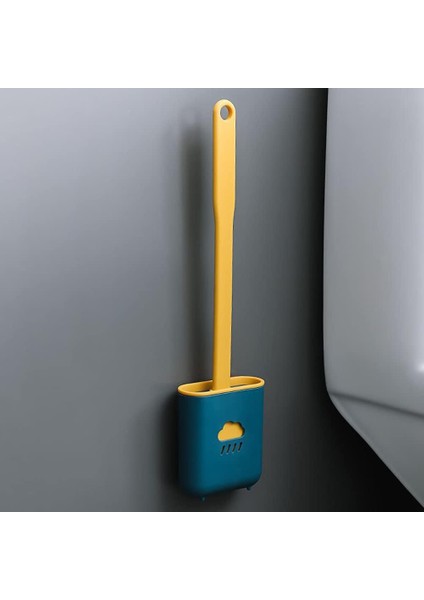 Tuvalet Fırçası Wc Silikon Tuvalet Fırçası ve Duvara Monte/dikey Banyo Için Su Filtresi Tabanlı Tutucu (Mavi) (Yurt Dışından) fırsatları
