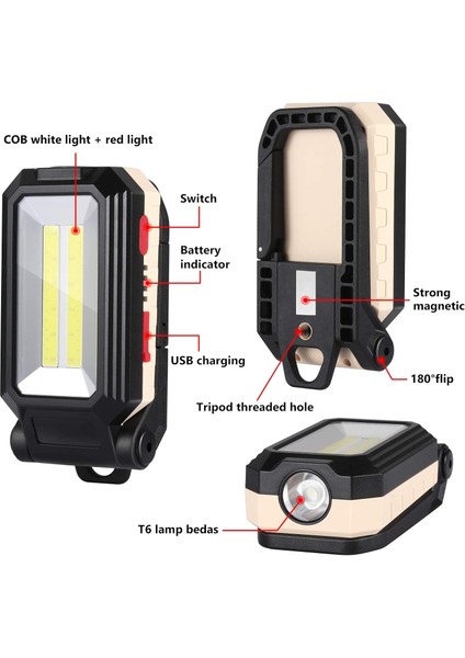 LED Çalışma Işık Kampı Işık Şarj Edebilir LED Şarj Işık Çubuğu (Yurt Dışından) modelleri