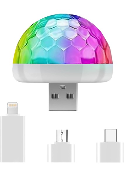 Mini USB Disko Topu Lambası, LED Disko Topu Parti Lambası, Ses Kontrolü, Disko Parti Işıkları, Müzik Kontrollü Disko Işık Efektleri, Çocuk Doğum Günleri Için Disko Işığı (Yurt Dışından)
