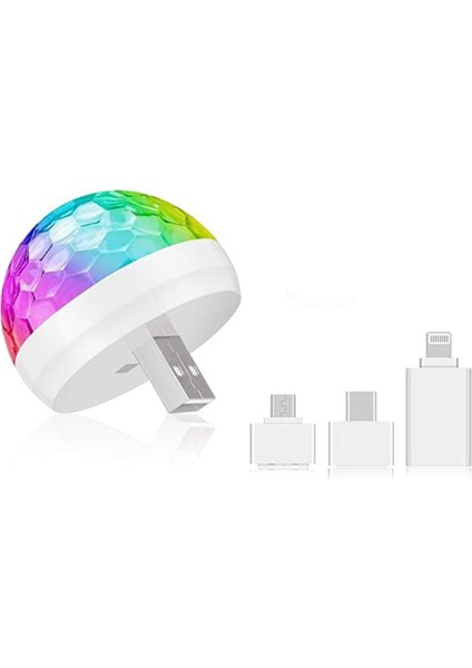 Mini USB Disko Topu Lambası, LED Disko Topu Parti Lambası, Ses Kontrolü, Disko Parti Işıkları, Müzik Kontrollü Disko Işık Efektleri, Çocuk Doğum Günleri Için Disko Işığı (Yurt Dışından) fiyatları