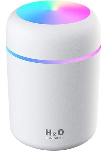 Hava Nemlendirici, 300ML Su Depolu Mini USB Ultrasonik Hava Nemlendirici, Otomatik Kapanma ve Araba, Ofis, Yatak Odası Için Daha Sessiz Renkli Gece Lambası Fonksiyonu (Yurt Dışından)