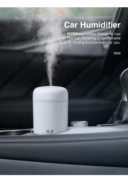 Hava Nemlendirici, 300ML Su Depolu Mini USB Ultrasonik Hava Nemlendirici, Otomatik Kapanma ve Araba, Ofis, Yatak Odası Için Daha Sessiz Renkli Gece Lambası Fonksiyonu (Yurt Dışından) fırsatları