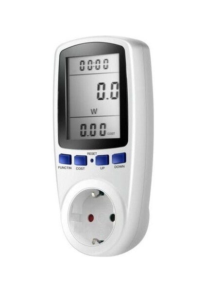 Enerji Sayacı Wattmetre Soketi, 7 Modlu Elektrik Enerjisi Sayacı Soketi, Enerji Tasarrufu Için LCD Ekranlı Enerji Ölçer, 3680W (Yurt Dışından)