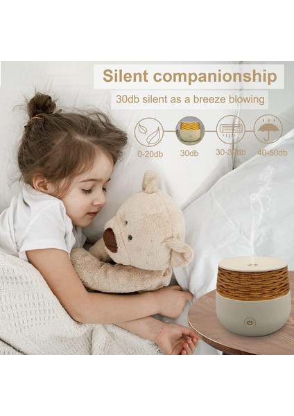 Mini Uçucu Yağ Difüzörü, Uçucu Yağlar Için 30ML Küçük Aroma Difüzörü, LED Gece Işıklı Ultrasonik Nemlendirici (Yurt Dışından) fiyatları