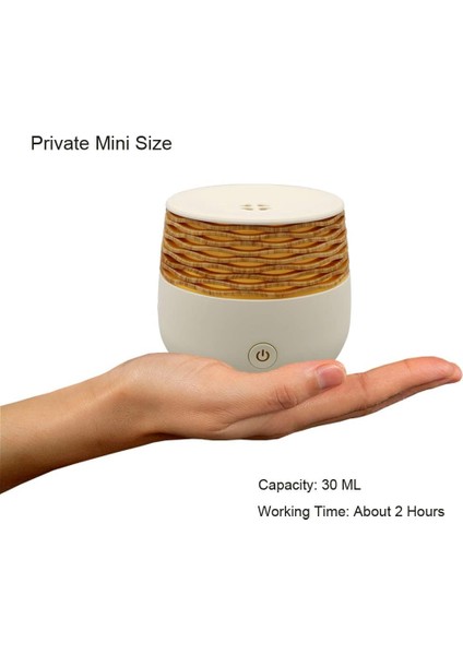 Mini Uçucu Yağ Difüzörü, Uçucu Yağlar Için 30ML Küçük Aroma Difüzörü, LED Gece Işıklı Ultrasonik Nemlendirici (Yurt Dışından) modelleri