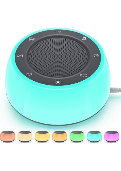 Uyuyan Bebek Yetişkin Çocuklar Için Beyaz Gürültü Makinesi, Gece Işıklı Ses Makinesi, Uyumak Için 16 Yatıştırıcı Ses, Tak, Yatak Odası Için Gürültü Jeneratörü (Yurt Dışından)