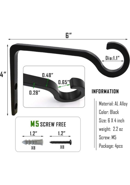 Metal Bitki Kanca Çoban Kancası Asılı Fenerler Için Dekoratif Duvar Askısı, Kuş Besleyici, Çiçek Sepeti, Kapalı Açık Dekor (Yurt Dışından) modelleri