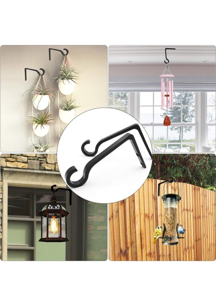 Metal Bitki Kanca Çoban Kancası Asılı Fenerler Için Dekoratif Duvar Askısı, Kuş Besleyici, Çiçek Sepeti, Kapalı Açık Dekor (Yurt Dışından) fırsatları