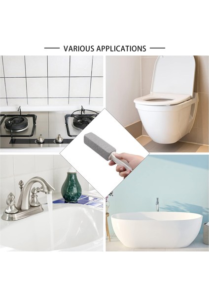 4 Adet Ponza Taşı Temizleme Fırçası, Ponza Taşı Temizleme Taşı Saplı Klozet Temizleyici Fırça Lekeleri ve Sert Su Için Halka Sökücü (Yurt Dışından) modelleri