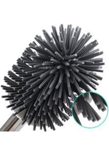 Şık Silikon Tuvalet Fırçası - Tutuculu Tuvalet Fırçası - Üstün Kaliteli Tuvalet Fırçası - Siyah Sıhhi Tuvalet Fırçası Tutucu (Yurt Dışından) fiyatları