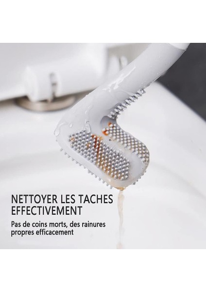 Golf Silikon Tuvalet Fırçası Uzun Saplı Duvara Monte Temizlik Tuvalet Fırçası Tutucu Setli (Siyah) (Yurt Dışından) fırsatları