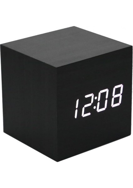 Ahşap Çalar Saat - 3 Parlaklık Seviyesi ve Ses Kontrolü ile Mini LED Dijital Saat, Aile Seyahatleri Için Mükemmel (Yurt Dışından)