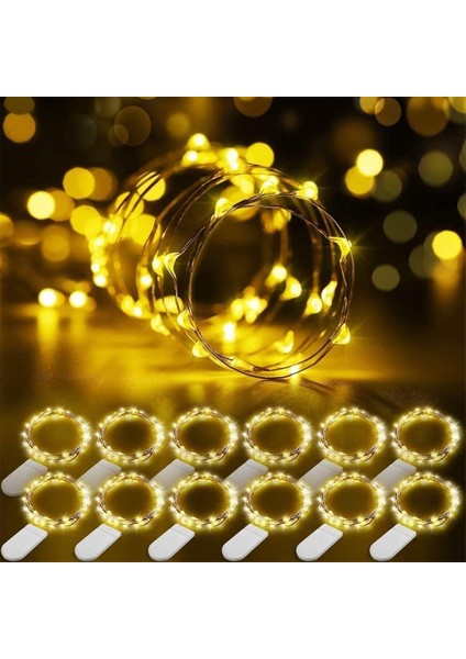 Kumandalı Dize Işıklar, 20 LED Peri Dizi Işık Seti 1m 10 LED Doğum Günü, Parti, Düğün, Noel, Çim Dekorasyonu Için Su Geçirmez Bakır Çelenk, Sıcak Beyaz (Yurt Dışından) fiyatları