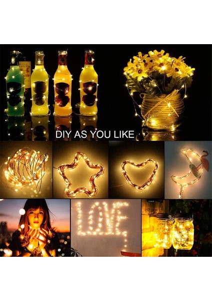 Kumandalı Dize Işıklar, 20 LED Peri Dizi Işık Seti 1m 10 LED Doğum Günü, Parti, Düğün, Noel, Çim Dekorasyonu Için Su Geçirmez Bakır Çelenk, Sıcak Beyaz (Yurt Dışından) modelleri