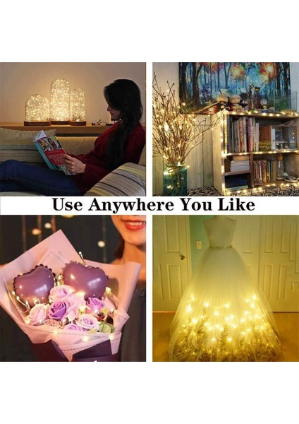 Kumandalı Dize Işıklar, 20 LED Peri Dizi Işık Seti 1m 10 LED Doğum Günü, Parti, Düğün, Noel, Çim Dekorasyonu Için Su Geçirmez Bakır Çelenk, Sıcak Beyaz (Yurt Dışından) fırsatları