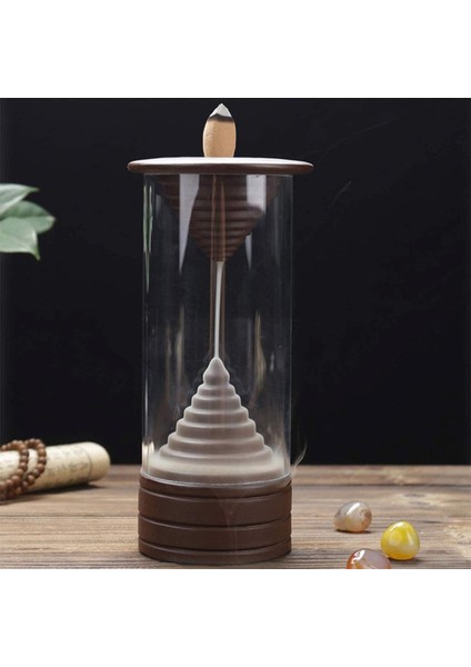 Geri Akış Tütsü Tutucu El Yapımı Seramik Tütsü Brülör, LED Işıkları ve Rüzgar Geçirmez Akrilik Kapak Ev Koku Dekor Aromaterapi Süsleme Için (Yurt Dışından) fiyatları