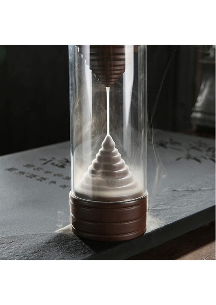 Geri Akış Tütsü Tutucu El Yapımı Seramik Tütsü Brülör, LED Işıkları ve Rüzgar Geçirmez Akrilik Kapak Ev Koku Dekor Aromaterapi Süsleme Için (Yurt Dışından) modelleri