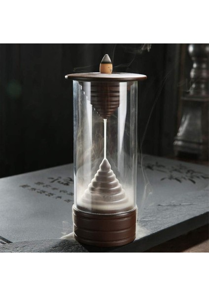 Geri Akış Tütsü Tutucu El Yapımı Seramik Tütsü Brülör, LED Işıkları ve Rüzgar Geçirmez Akrilik Kapak Ev Koku Dekor Aromaterapi Süsleme Için (Yurt Dışından) fırsatları