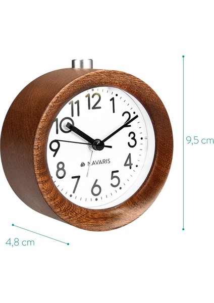 Ertelemeli Ahşap Analog Çalar Saat - Kadranlı Alarm Işığıyla Retro Saat - Sessiz Geçmeyen Vintage Ahşap Masa Saati (Yurt Dışından) fırsatları