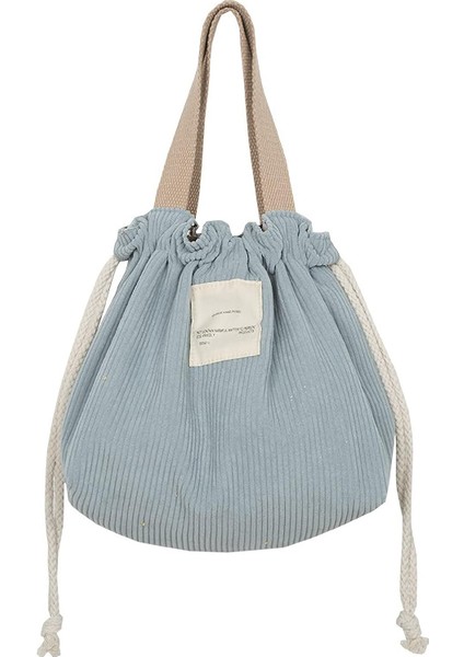 Fitilli Kadife Öğle Yemeği Çantası, Kadınlar, Ofis Çalışanları ve Öğrenciler Için Tote Öğle Yemeği Çantası, Mavi (Mavi) (Mavi) (Yurt Dışından)