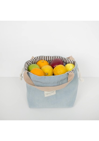 Fitilli Kadife Öğle Yemeği Çantası, Kadınlar, Ofis Çalışanları ve Öğrenciler Için Tote Öğle Yemeği Çantası, Mavi (Mavi) (Mavi) (Yurt Dışından) fiyatları