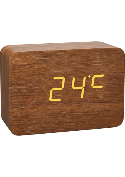 Clocco Ahşap Görünümlü Kablosuz Çalar Saat, 60.2549.08, Plastik, Kahverengi / Turuncu (Yurt Dışından) modelleri