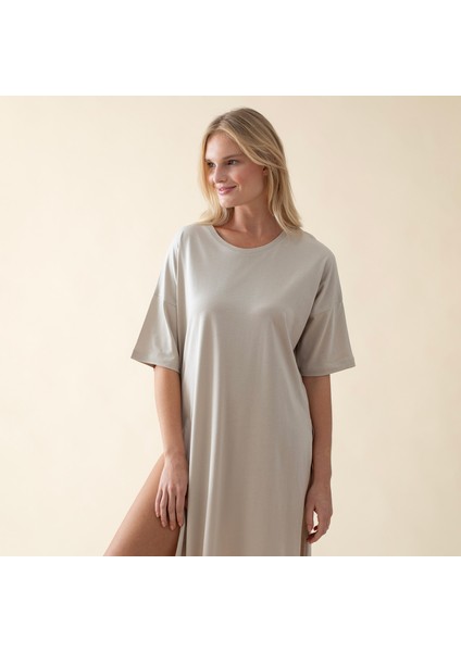 Sacrale Kadın T-Shirt Krem modelleri