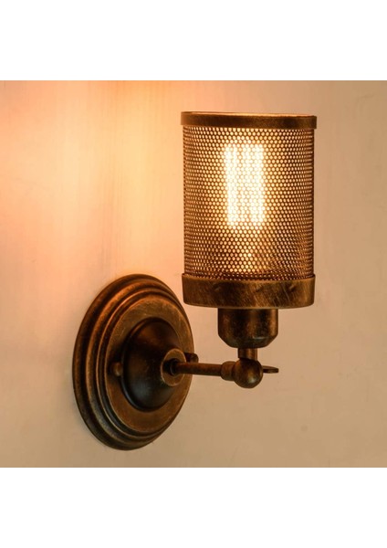 Endüstriyel Duvar Lambası, Steampunk Metal Mesh Gölge, Vintage Iç Mekan Duvar Lambası, Garaj Kapısı, Sundurma, Koridor Için Ayarlanabilir Soket (Ampul Yok) (Yurt Dışından) fiyatları